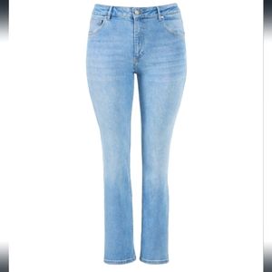 LOLA Dusty Sky Wash Denver Straight 5 Pocket Jeans NWOT sz 20 (40)